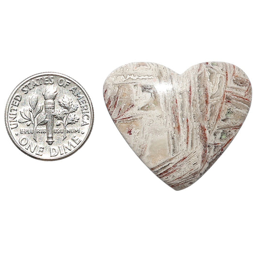 Laguna Lace Agate 25.8x29.8x5.7 mm Heart Shape Polished Gemstone LS45-08905