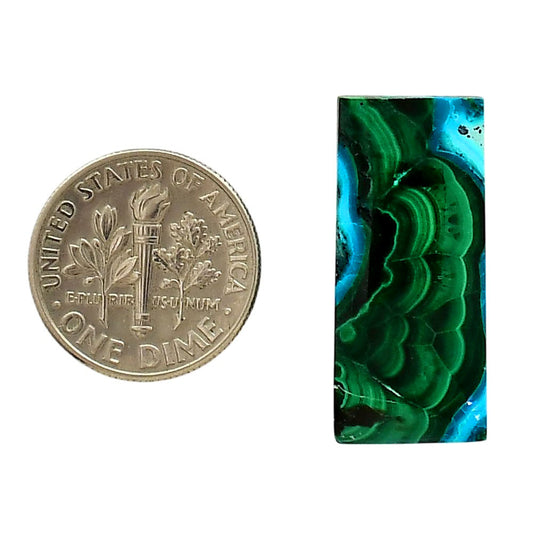 Azurite Malachite 11.5x26.5x5.5 mm Baguette Shape Polished Gemstone LS63-05619