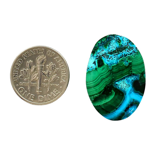 Azurite Malachite 17.8x25.8x4.5 mm Oval Shape Polished Gemstone LS63-05620