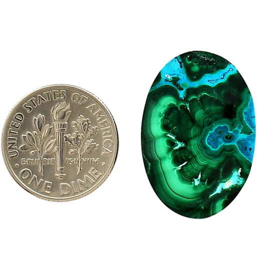 Azurite Malachite 17.4x25.3x4 mm Oval Shape Polished Gemstone LS63-05622
