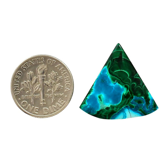 Azurite Malachite 22.2x21.3x5 mm Fancy Shape Polished Gemstone LS63-05627