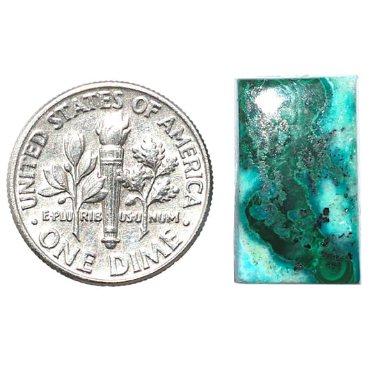 Azurite Malachite 11x18.1x6 mm Baguette Shape Polished Gemstone LS63-08908