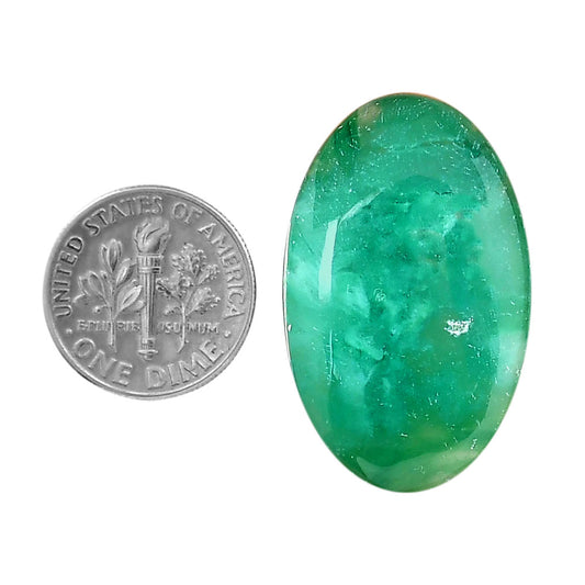 Australian Chrysoprase 19.8x31.65x6 mm Oval Shape Polished Gemstone LS67-06293