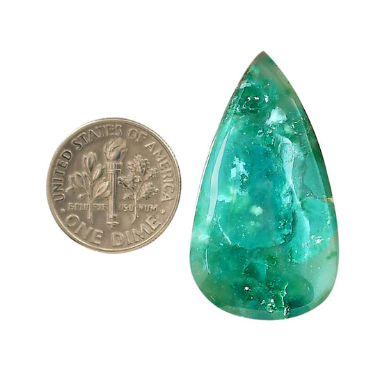 Australian Chrysoprase 19.6x35x5.3 mm Pear Shape Polished Gemstone LS67-06295