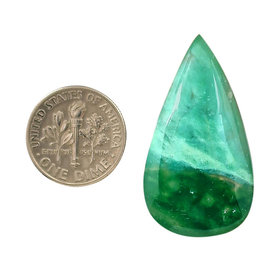 Australian Chrysoprase 19.1x35x5.5 mm Pear Shape Polished Gemstone LS67-06296
