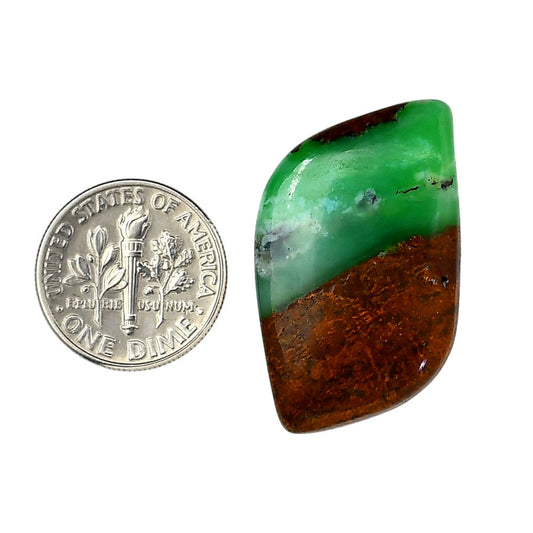 Boulder Chrysoprase 19x33.5x6.3 mm Fancy Shape Polished Gemstone LS67-06316