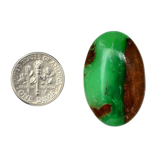 Boulder Chrysoprase 20.5x31.55x6 mm Oval Shape Polished Gemstone LS67-06327
