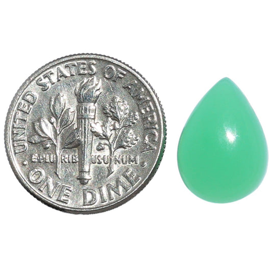 Chrysoprase 10x14x5 mm Pear Shape Polished Gemstone LS67-07299
