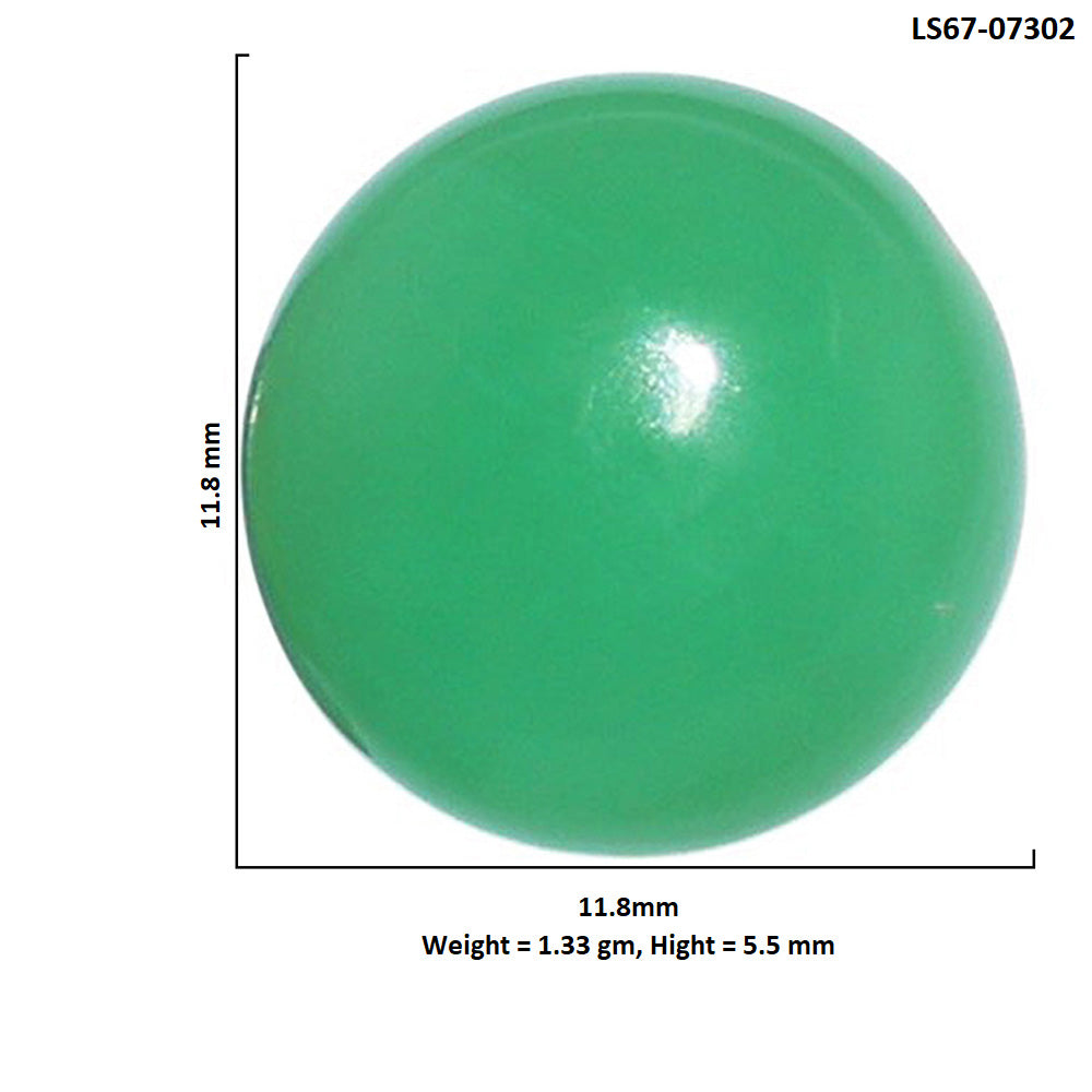 Chrysoprase 11.8x11.8x5.5 mm Round Shape Polished Gemstone LS67-07302