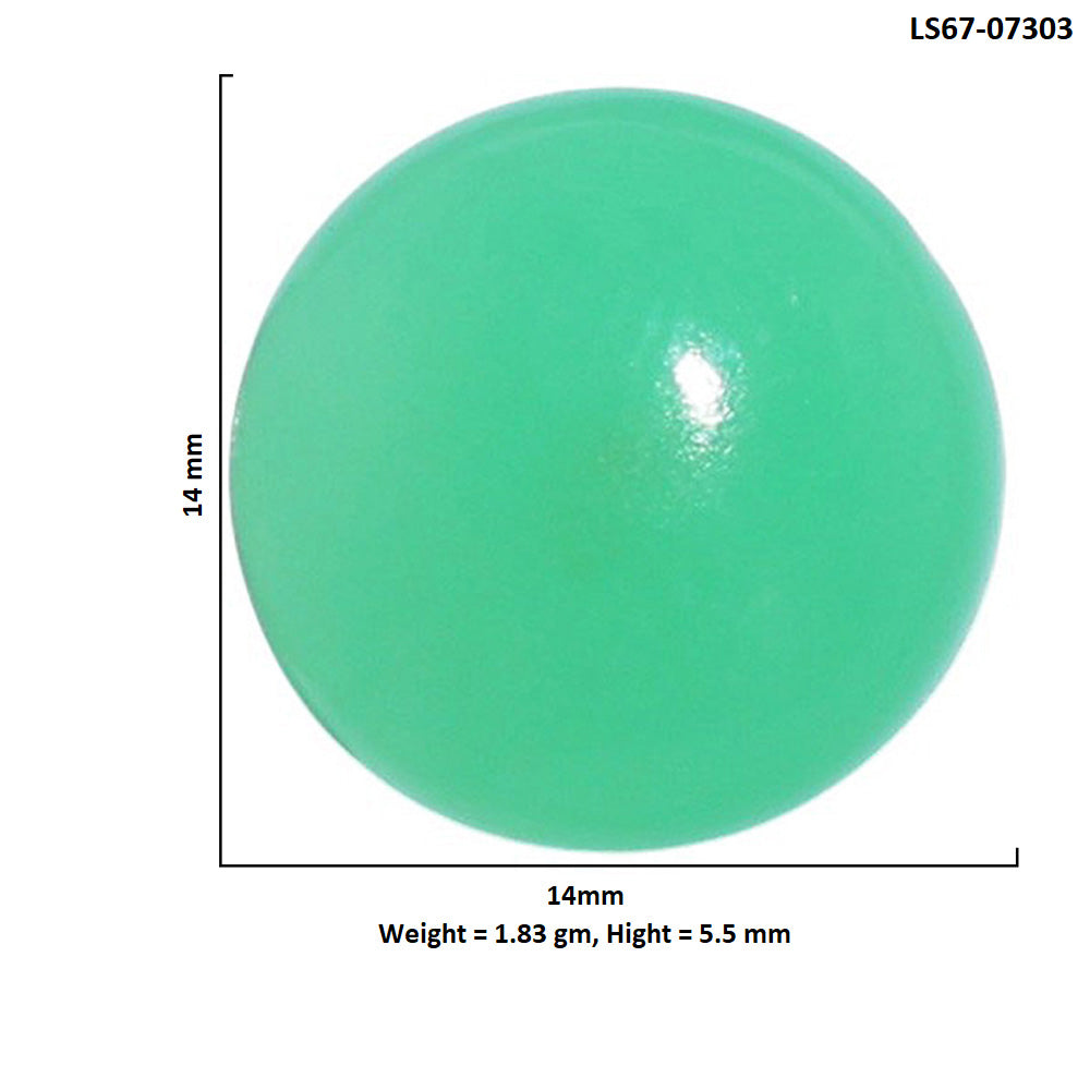Chrysoprase 14x14x5.5 mm Round Shape Polished Gemstone LS67-07303