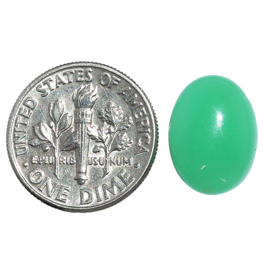 Chrysoprase 10.4x14.2x5 mm Oval Shape Polished Gemstone LS67-07308