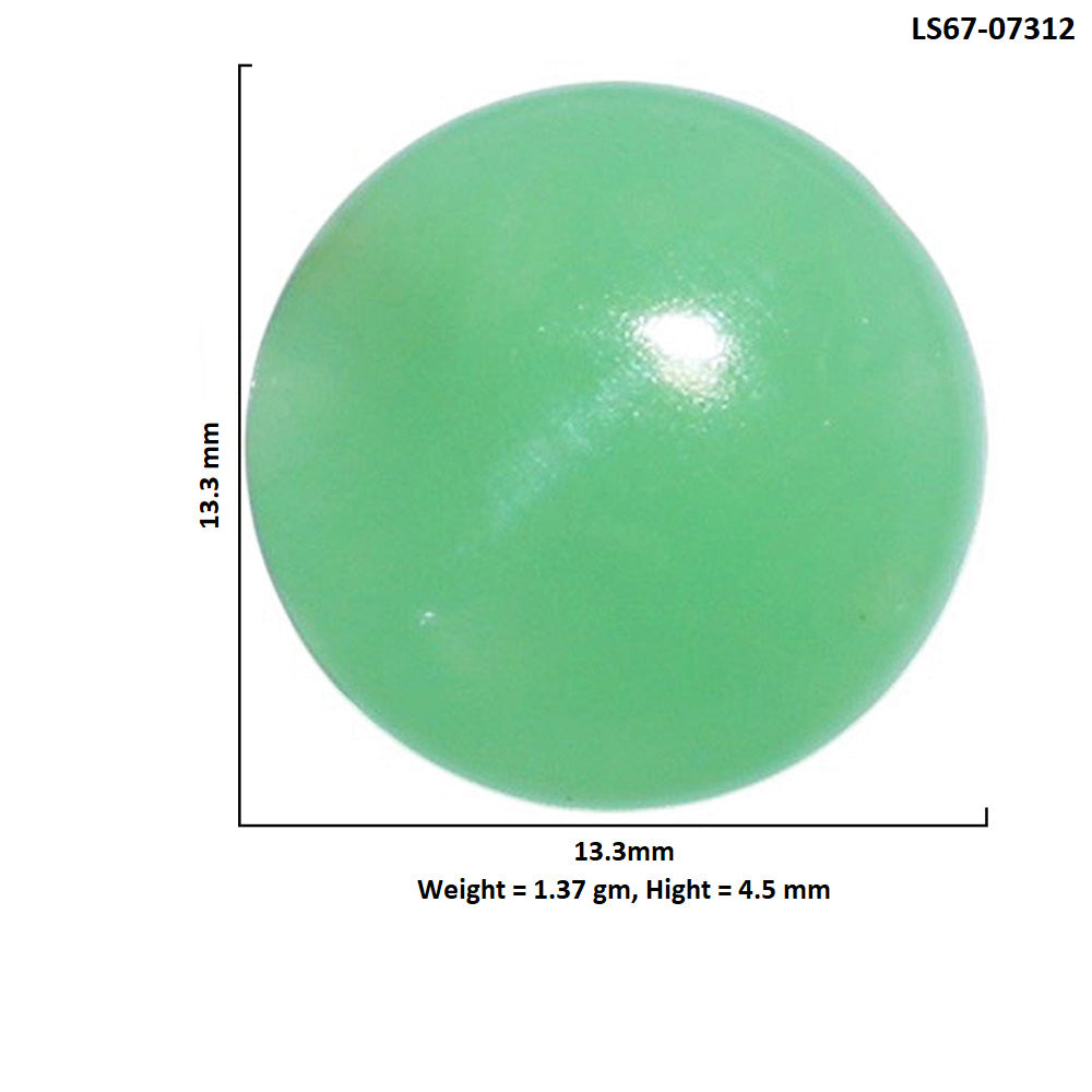Chrysoprase 13.3x13.3x4.5 mm Round Shape Polished Gemstone LS67-07312