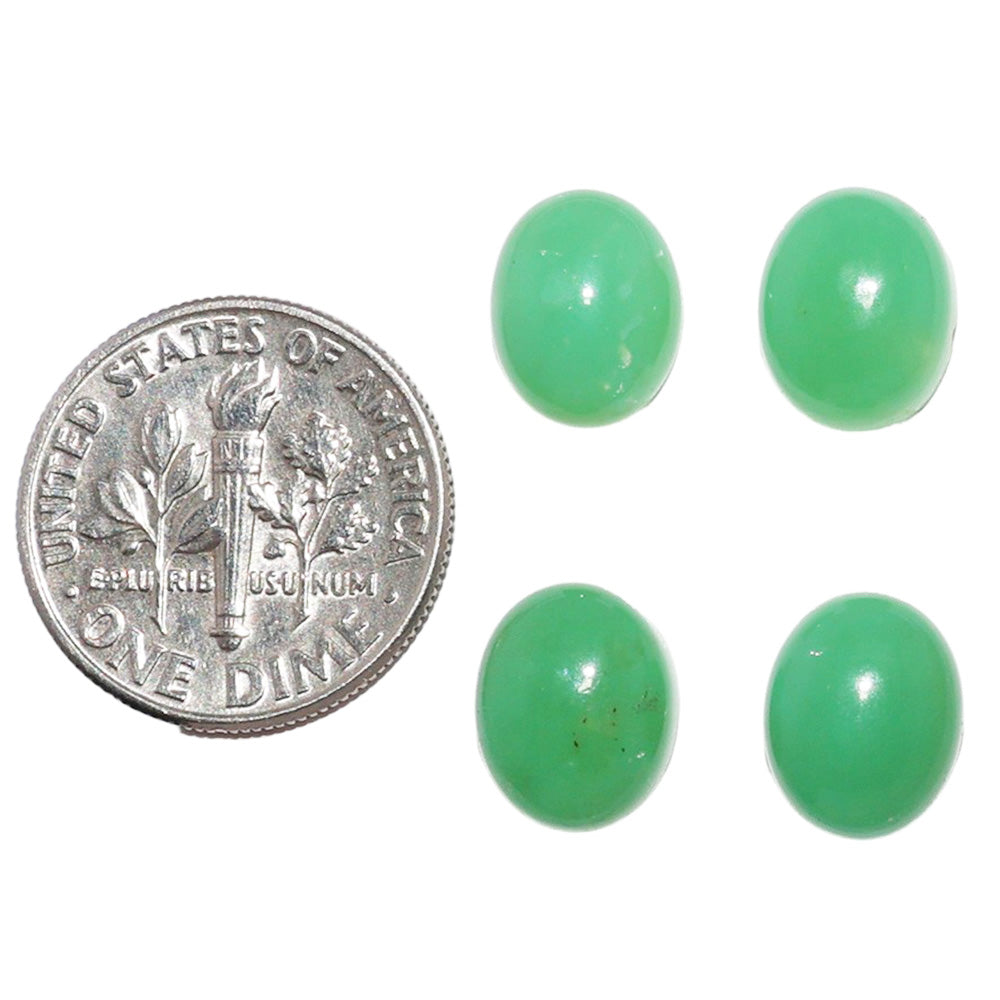 Chrysoprase 4 Pc 8x10x5 mm Oval Shape Polished Gemstone LS67-07333