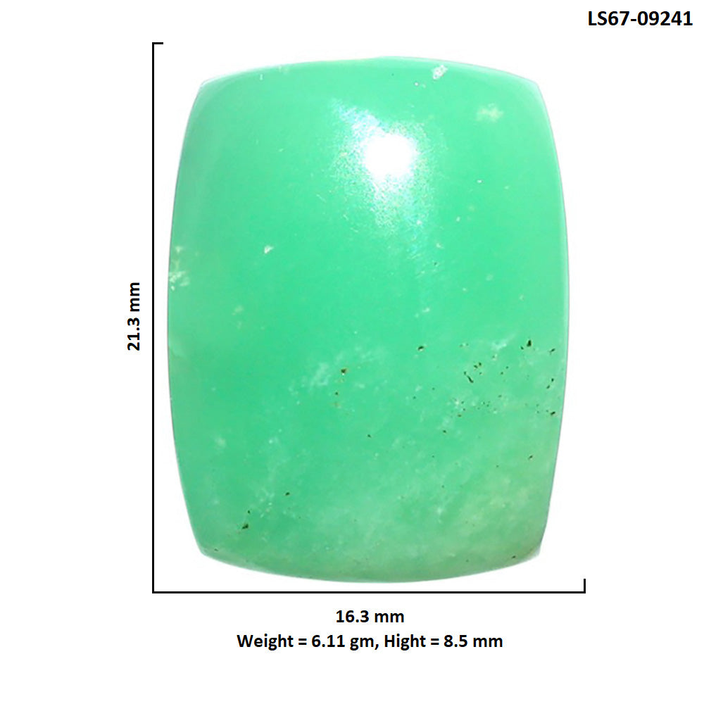 Natural Boulder Chrysoprase 16.3x21.3x8.5 mm Cushion Shape Polished Gemstone LS67-09241