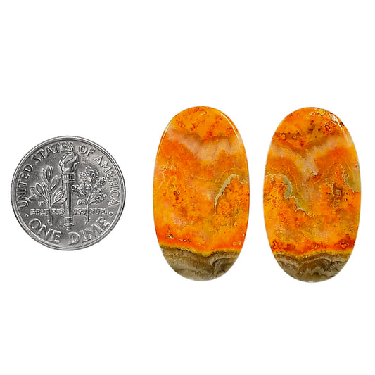 Indonesian Bumble Bee Pair 15.2x27.2x4 mm Oval Shape Polished Gemstone LS69-04114