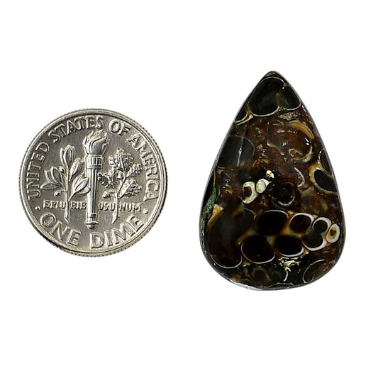 Turtella Jasper 17.6x26.45x5.5 mm Pear Shape Polished Gemstone LS70-05793