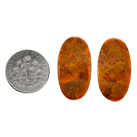 Rare Cady Mountain Agate Pair 13.7x25.6x4 mm Oval Shape Polished Gemstone LS71-04334