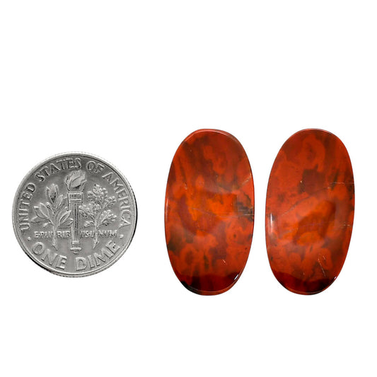 Rare Cady Mountain Agate Pair 12.8x23.7x4.5 mm Oval Shape Polished Gemstone LS71-04355