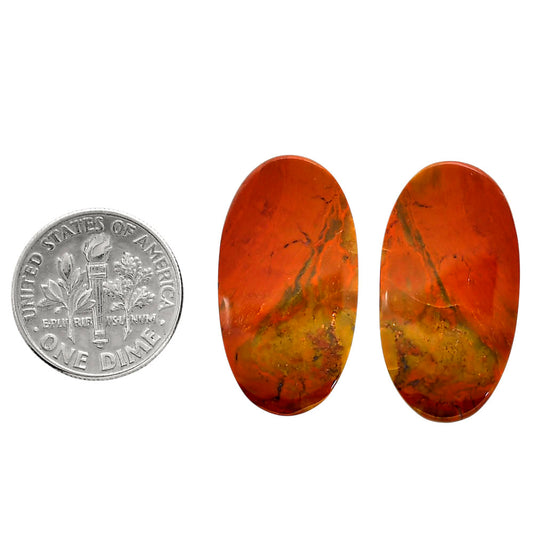Rare Cady Mountain Agate Pair 14.6x27x4.5 mm Oval Shape Polished Gemstone LS71-04358