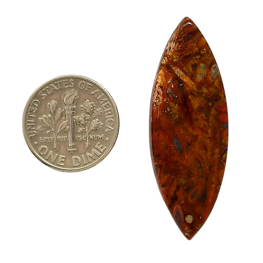 Rare Cady Mountain Agate 14.5x40.7x5.7 mm Marquise Shape Polished Gemstone LS71-05540