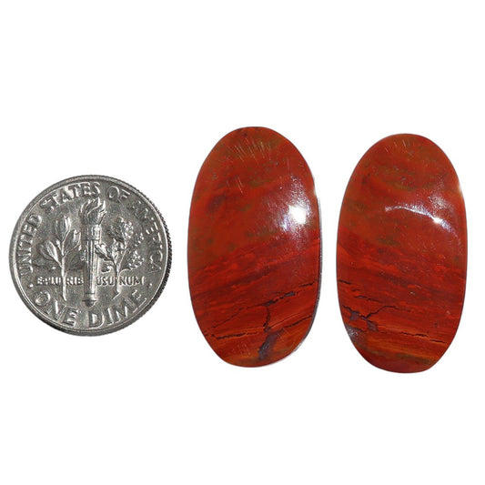 Rare Cady Mountain Agate Pair 14.4x26.3x4.3 mm Oval Shape Polished Gemstone LS71-07251