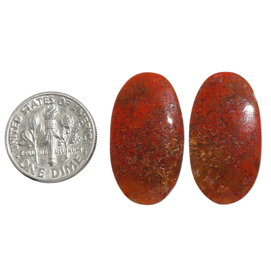 Rare Cady Mountain Agate Pair 14x25.6x3.5 mm Oval Shape Polished Gemstone LS71-07255