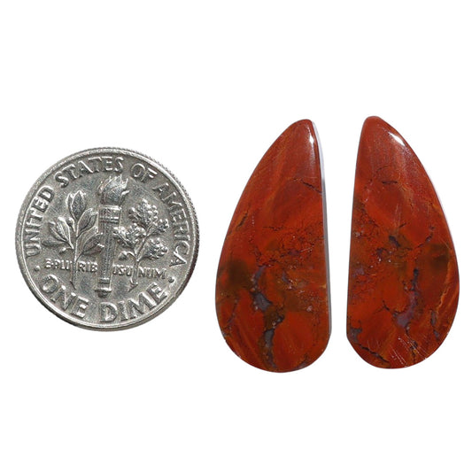 Rare Cady Mountain Agate Pair 10.8x24.25x4.5 mm Fancy Shape Polished Gemstone LS71-07606