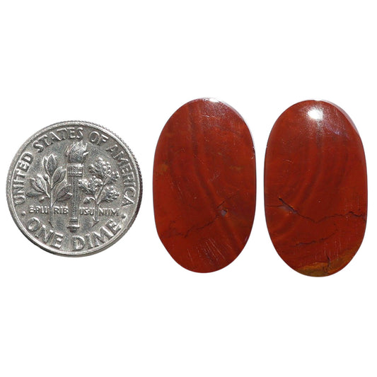 Rare Cady Mountain Agate Pair 13.5x22.9x4 mm Oval Shape Polished Gemstone LS71-07607
