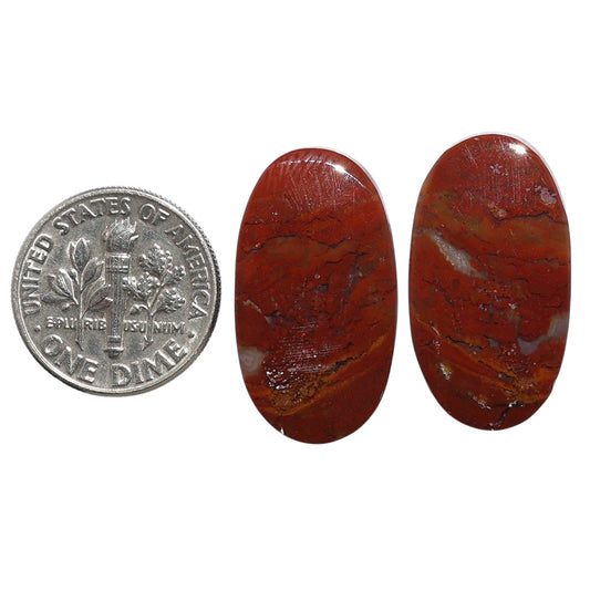 Rare Cady Mountain Agate Pair 13.6x25x4.5 mm Oval Shape Polished Gemstone LS71-07611
