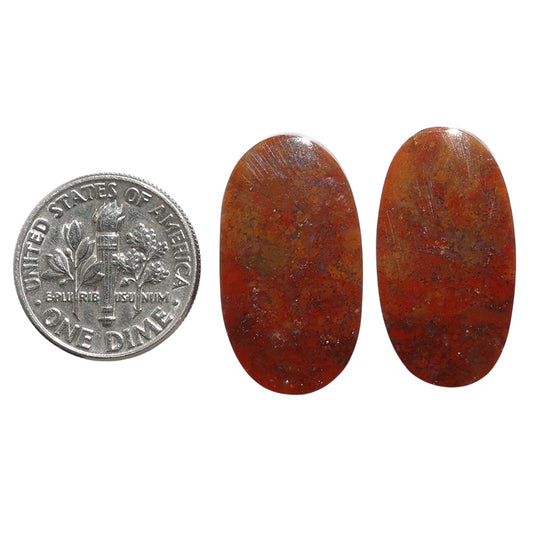 Rare Cady Mountain Agate Pair 13.4x24.5x4.3 mm Oval Shape Polished Gemstone LS71-07613