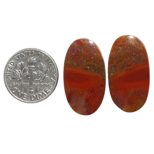 Rare Cady Mountain Agate Pair 13.6x24.8x4 mm Oval Shape Polished Gemstone LS71-07619