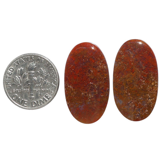 Rare Cady Mountain Agate Pair 14.2x25.7x3.5 mm Oval Shape Polished Gemstone LS71-07623