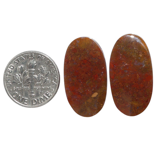 Rare Cady Mountain Agate Pair 13.5x25x4 mm Oval Shape Polished Gemstone LS71-07625