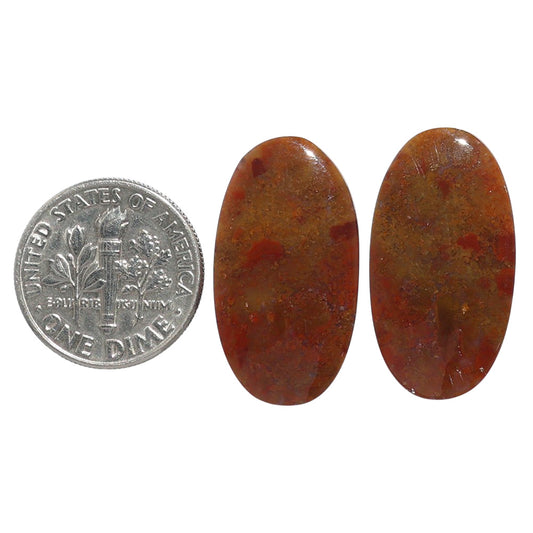 Rare Cady Mountain Agate Pair 13.6x25.1x4 mm Oval Shape Polished Gemstone LS71-07628