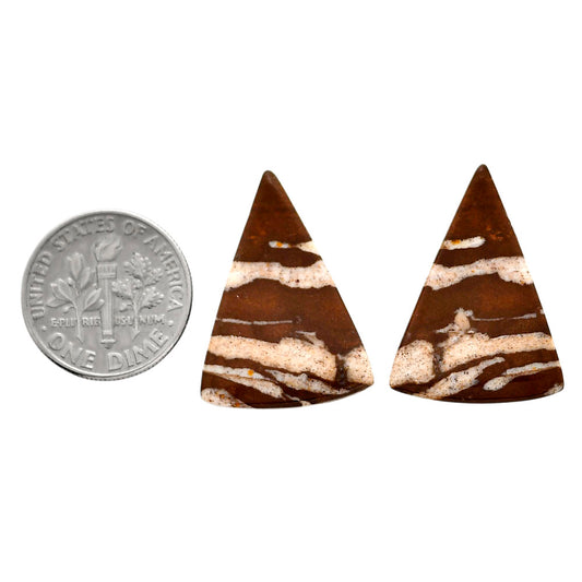 Outback Jasper Pair 18x24.7x3.7 mm Fancy Shape Polished Gemstone LS72-04449
