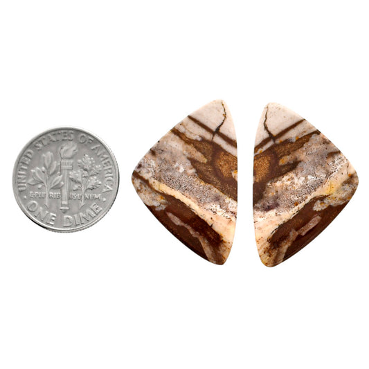 Outback Jasper Pair 17.6x27.4x3.5 mm Fancy Shape Polished Gemstone LS72-04459
