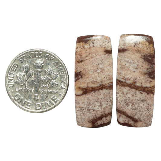 Outback Jasper Pair 10.6x25.5x4 mm Baguette Shape Polished Gemstone LS72-07434