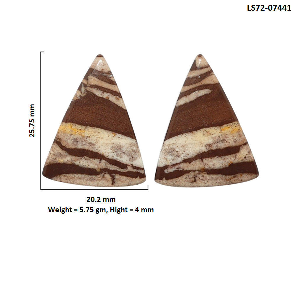 Outback Jasper Pair 20.2x25.75x4 mm Fancy Shape Polished Gemstone LS72-07441