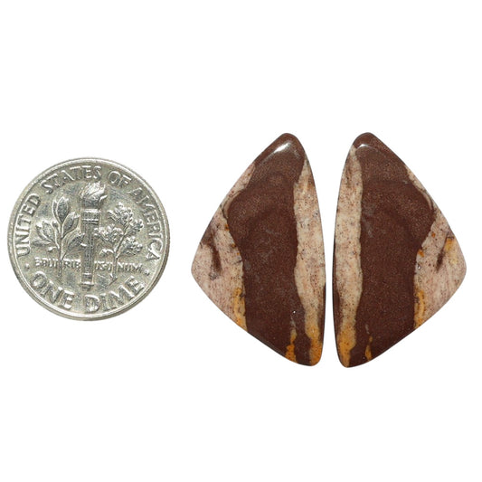 Outback Jasper Pair 14.5x25.4x3.8 mm Fancy Shape Polished Gemstone LS72-07444
