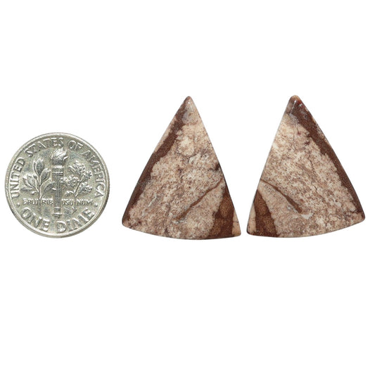 Outback Jasper Pair 20x23.8x4 mm Fancy Shape Polished Gemstone LS72-07446