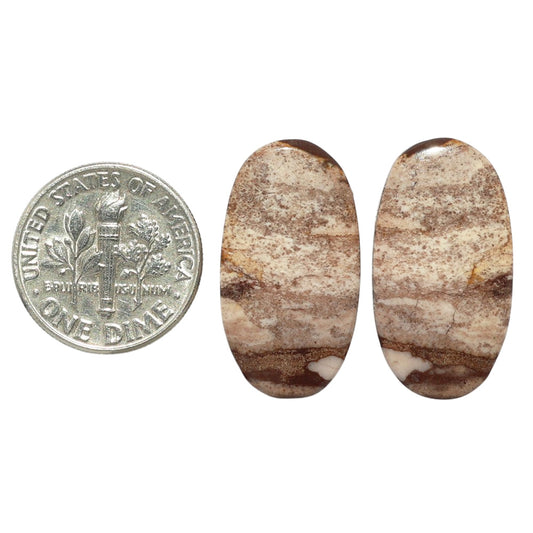 Outback Jasper Pair 13x24x4 mm Oval Shape Polished Gemstone LS72-07451