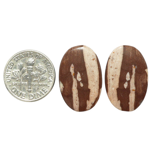 Outback Jasper Pair 14.7x22.4x3.7 mm Oval Shape Polished Gemstone LS72-07453