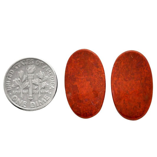 Red Moss Agate Pair 13.7x23x4.7 mm Oval Shape Polished Gemstone LS73-04472