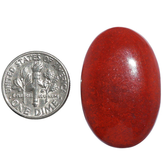 Red Moss Agate 20.9x31.4x6 mm Oval Shape Polished Gemstone LS73-07207