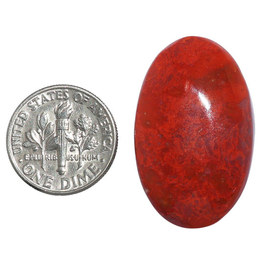 Red Moss Agate 19.1x30.8x5 mm Oval Shape Polished Gemstone LS73-07223