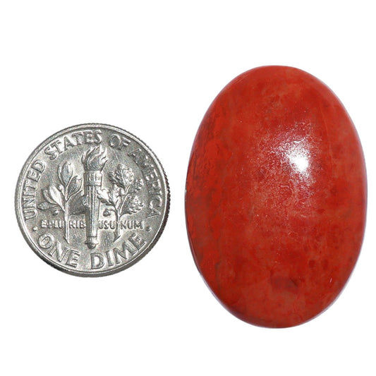 Red Moss Agate 21.1x30.25x5 mm Oval Shape Polished Gemstone LS73-07225