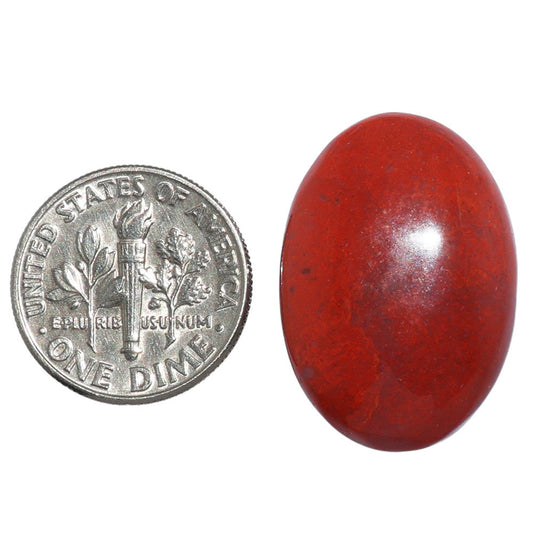 Red Moss Agate 17.5x25.1x5.5 mm Oval Shape Polished Gemstone LS73-07227