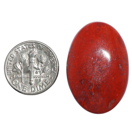 Red Moss Agate 20.2x30.1x5.3 mm Oval Shape Polished Gemstone LS73-07234
