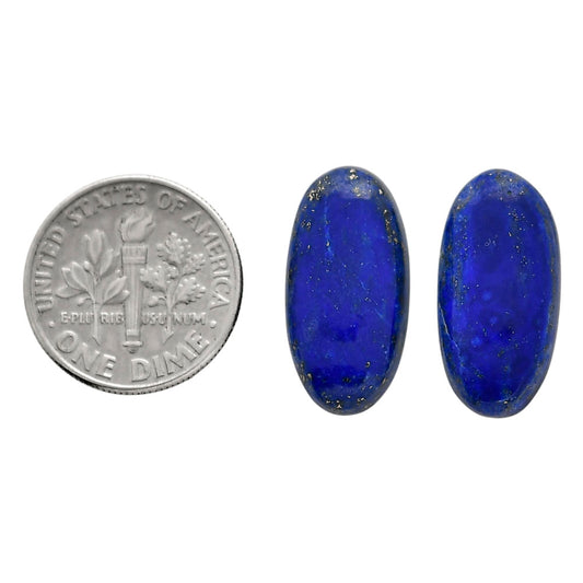 Lapis Lazuli Pair 10x20.25x5 mm Oval Shape Polished Gemstone LS74-04502