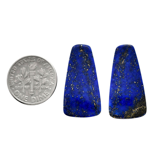 Lapis Lazuli Pair 13.4x26x3.5 mm Fancy Shape Polished Gemstone LS74-04523